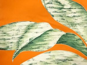 アンティーク　塩瀬草葉模様名古屋帯